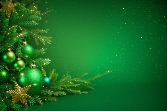 Download Vintage Green Christmas Background - Vintage Collection