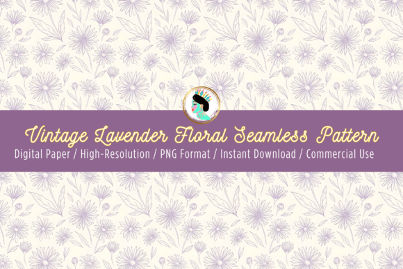 Download Vintage Lavender Floral Seamless Pattern - Vintage Collection