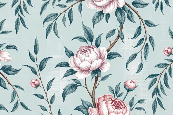 Download Vintage Rose Floral Toile Pattern - Vintage Collection