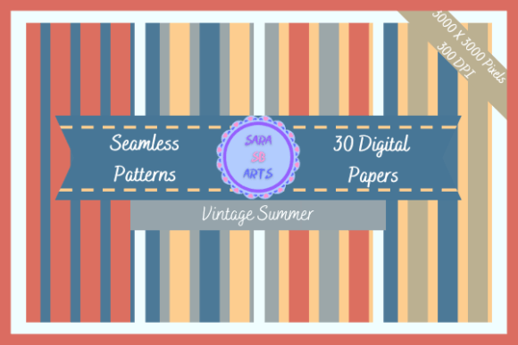 Download Vintage Summer Seamless Stripes Pattern - Vintage Collection