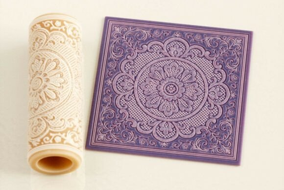 Download Hollow Core Vintage Lace Pattern Roller for Clay - Vintage Collection