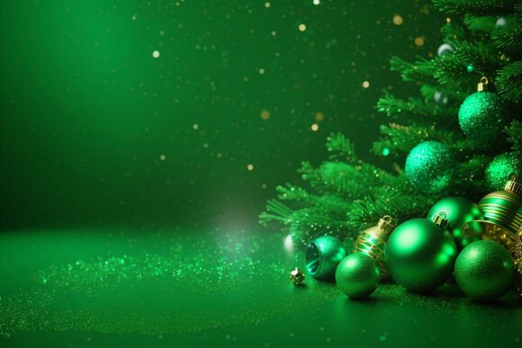 Download Vintage Green Christmas Background - Vintage Collection