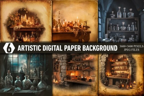 Download Vintage Apothecary Digital Background - Vintage Collection